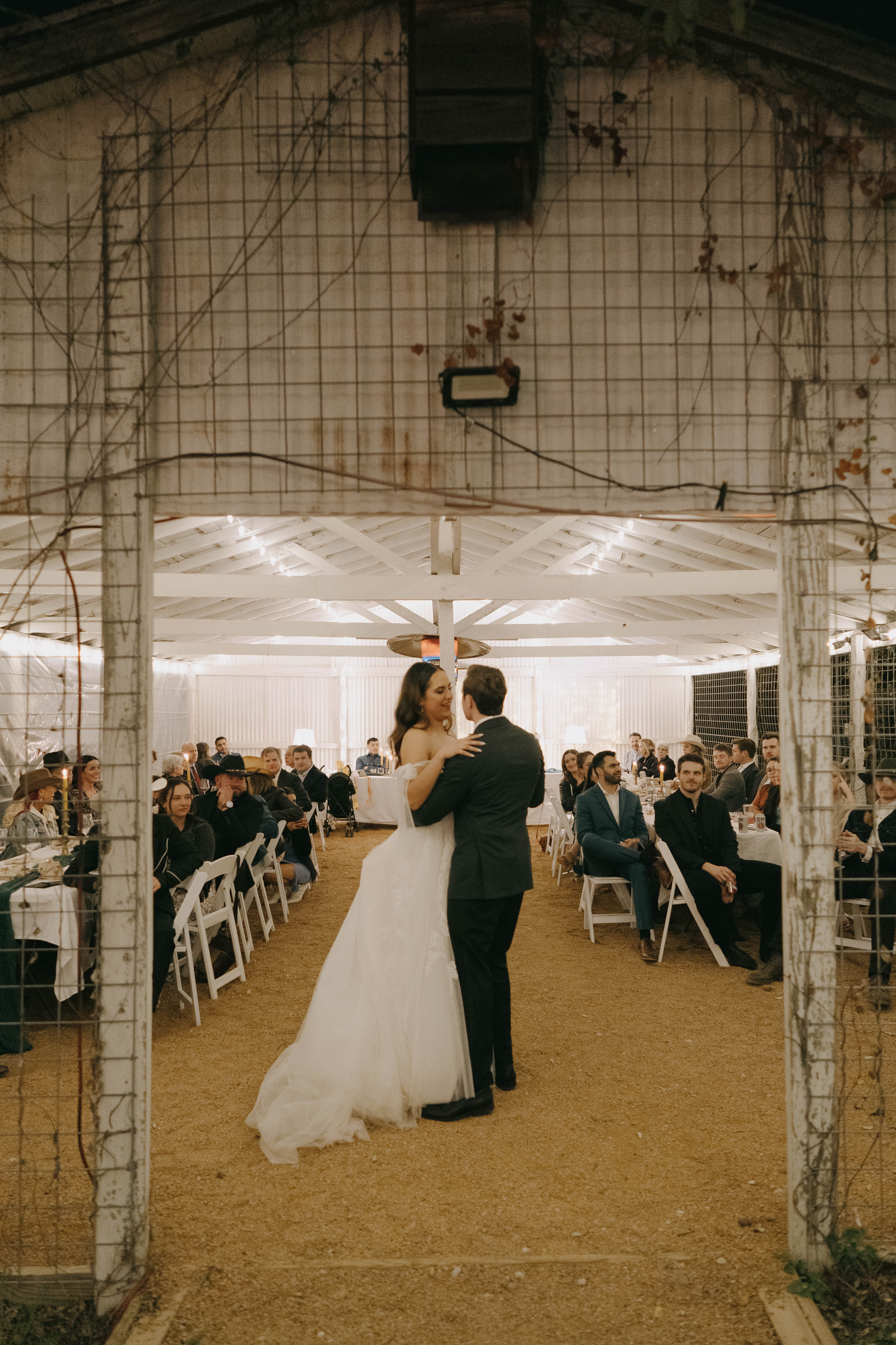 Bride and groom dancing at Hudson Bend Ranch in Austin, Texas
